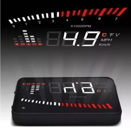 Projetor Painel Velocimetro Digital Obd2 Tech One Parabrisa
