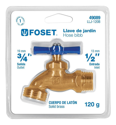 Llave De Nariz Para Jardin 1/2  Blister Foset 49089