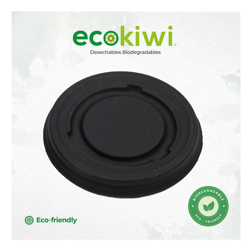 Tapa Soufflé 2oz Desechable Biodegradable 100 Piezas Negro