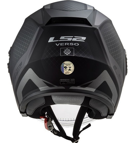 Casco Ls2 Of570 Verso Marker negro mate de titanio, color negro mate/titanio, talla S - P 55 56