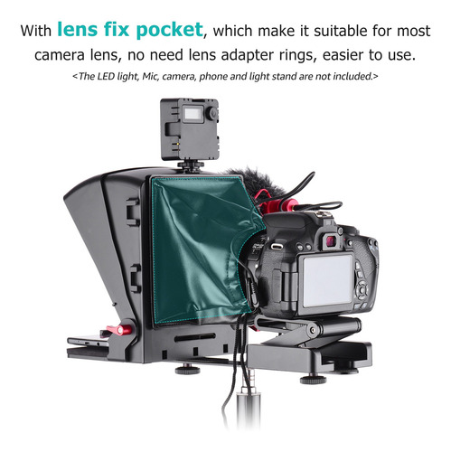 Imagen 8 de 9 de Andoer A1 Universal Portátil Teleprompter Prompter Prompter