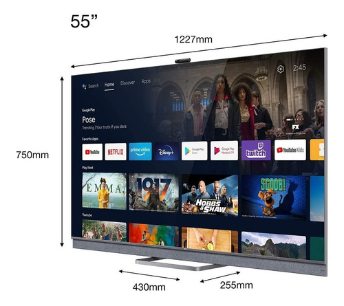 Imagen 4 de 10 de Tv Tcl Qled 55c825 Mini Led Camara Magic Sonido Onkio + Bajo