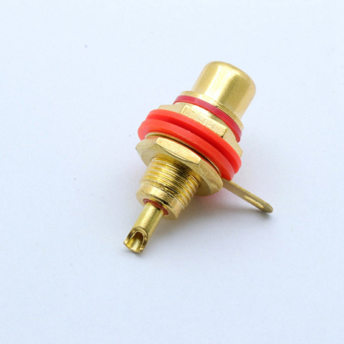 Conector Rca De 10 Unidades/lote, Chapado En Oro, Hembra, En