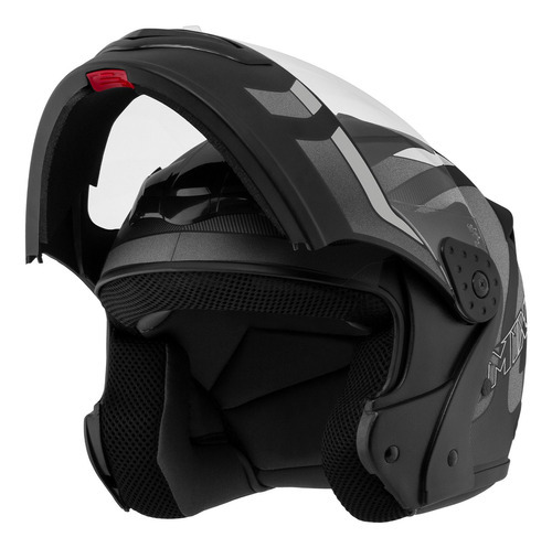 Capacete Robocop Escamoteável Fechado Mixs Gladiator Delta S Cor Cinza fosco Tamanho do capacete 60