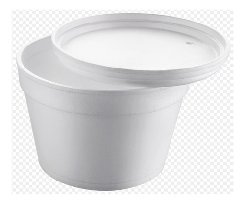 Contenedor Icopor 12 Oz Con Tapa Rigida Caja X 500 Unidades