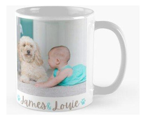 Taza Funda De Almohada Personalizada Con Foto De Perro Y Beb