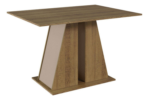 Juego De Comedor Vekka Angela Morello 4 Sillas Color Marrón Claro Diseño De La Tela De Las Sillas Liso