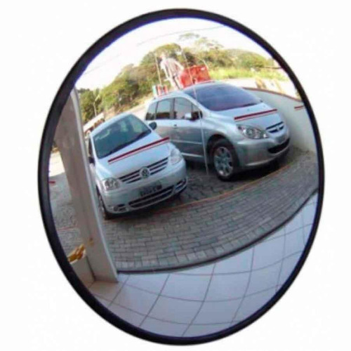 Imagem 1 de 2 de Espelho Convexo De 40cm Com Borda De Borracha Ligação