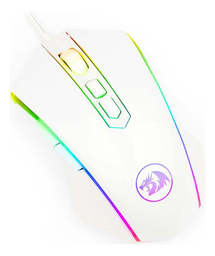 Mouse Gamer Redragon Memeanlion Lunar White Rgb M710w-rgb