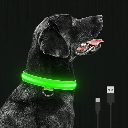 Collar Led Recargable Por Usb Collar Con Luz Para Perro Gato