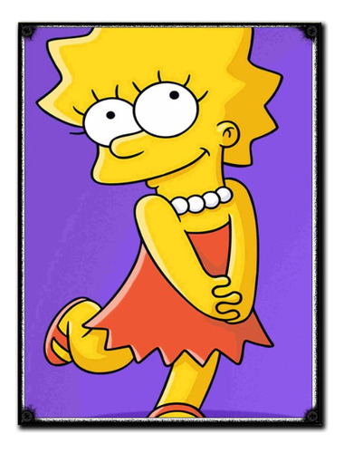 #112 - Cuadro Vintage 30 X 40 - Lisa Simpson - No Chapa