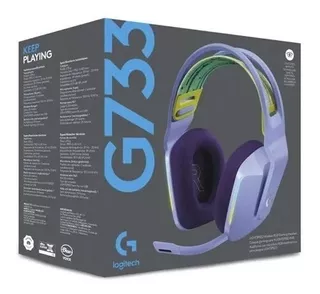 Audífonos gamer inalámbricos Logitech G Series G733 lila con luz rgb LED