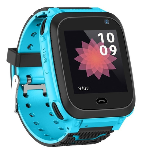 Reloj Inteligente Niños Tarjeta Sim Ipx7 Impermeable Azul