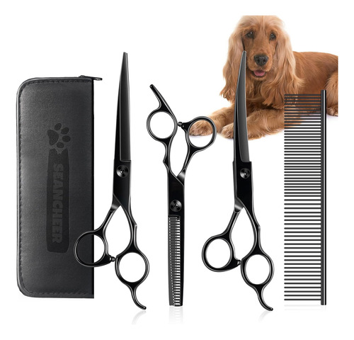 Kit De Tijeras De Aseo Para Perros 5 En 1, 7 Largas Profesio