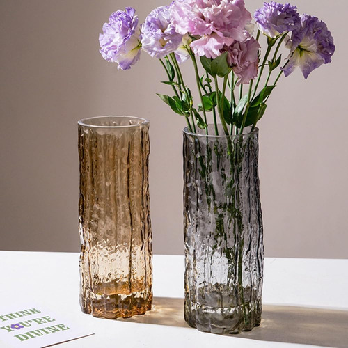 Sfbbcloz Florero De Cristal Transparente Cilíndrico Con 7 Fl