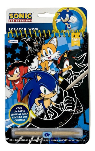 Scratch Wow Libro Artístico Sonic The Hedgehog Tapimovil