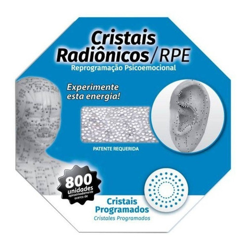 Cristais Radiônicos Para Acupuntura 1 Cartela C/ 800 Un