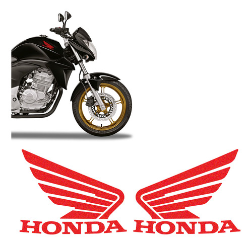 Adesivos Moto Honda Cb 300r Asas Vermelho Refletivo Genérico