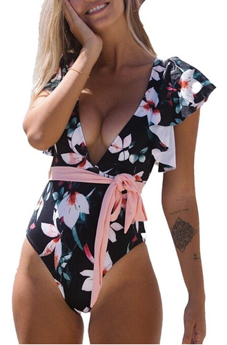 Traje De Baño Entero Estampado Mujer Talla S A Xl