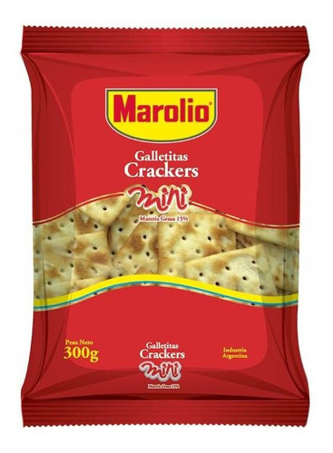 Pack X 18 Unid. Galletitas  Minicrac 300 Gr Marolio Galleti