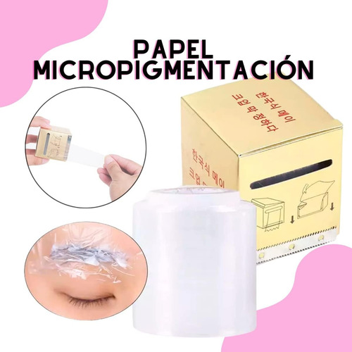 6 Rollos Papel Osmotico Microblading Micropigmentacion Cejas Dorado