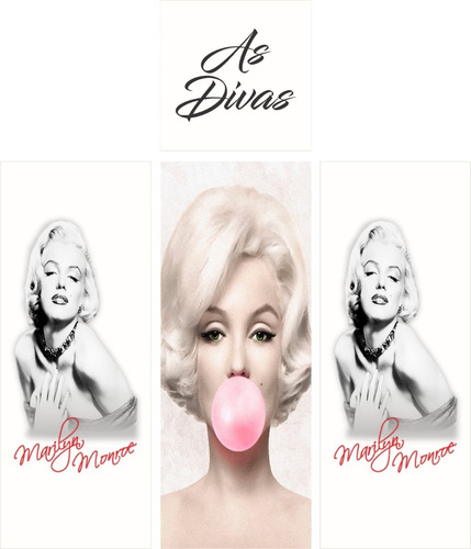 Adesivo Envelopamento Geladeira Diva Marilyn Vintage Retro