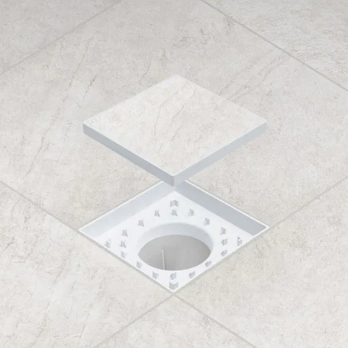 Imagem 3 de 4 de Ralo Oculto Invisível Piso Seco Quadrado Astra 15x15