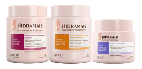 Kit Hidramais Drenagem Linfatica+lipodetox+relaxante