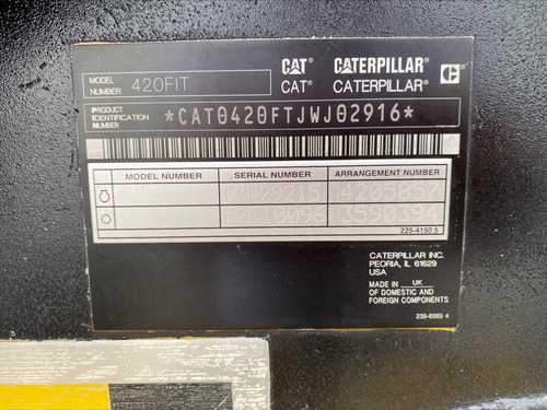 2015 Caterpillar 420fit Retroexcavadora 4x4 Extensión Kit
