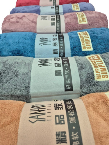 Juego De 6 Toalla Super Absorbente Microfibra Baño Completo Terracota Lisa