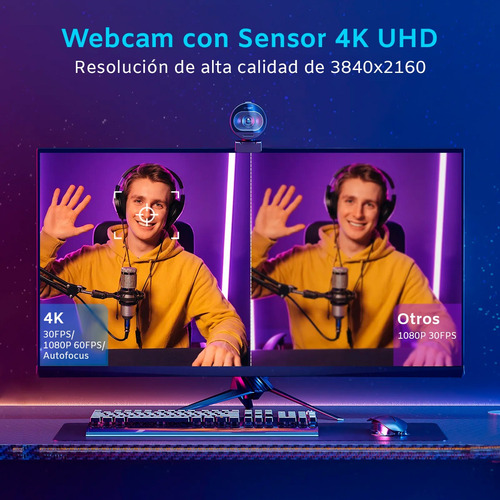 Camara Web Emeet S600 4k 60fps Streaming Webcam