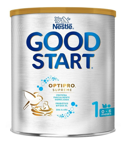 Leche de fórmula en polvo Nestlé Good Start Optipro Supreme 1 en lata de 400g - 0  a 6 meses