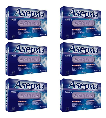 Kit C/06 Asepxia Sabonete Adstringente Cremoso 90g