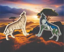 Comprar Vectores Animales Multicapa Láser Cnc Dxf Cdr Lobo