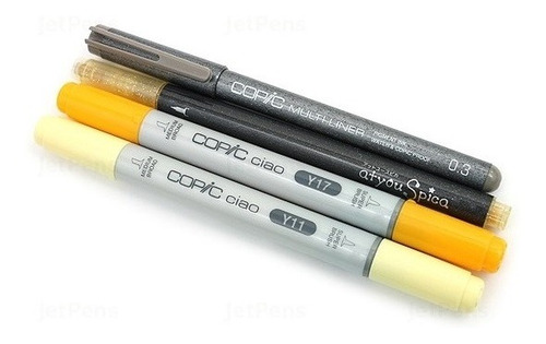 Copic Ciao Doodle Packs: Yellow (4 Lápices)