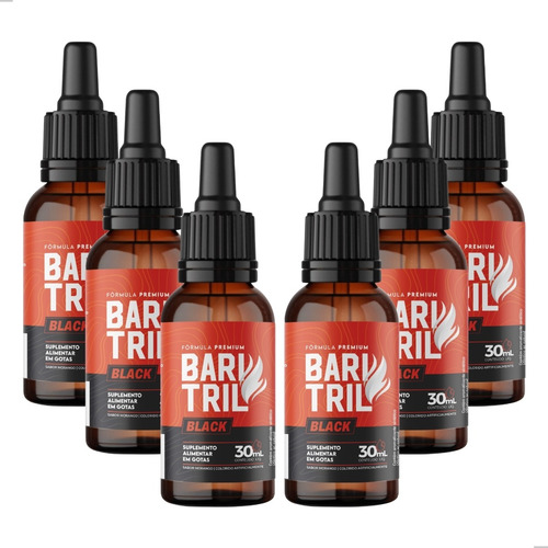 2x Baritril Black 30ml Suplemento Bari Tril Gotas Natural