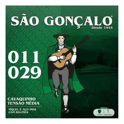 Kit 3 Cordas Cavaquinho Cavaco Tensão Média São Gonçalo 