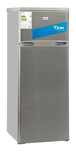 Refrigerador Con Freezer Tem 210 Lts Frio Humedo Color Plateado