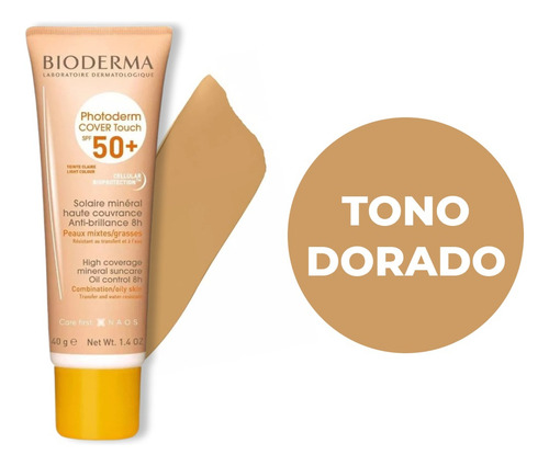 Bioderma Photoderm Cover Touch Spf50+ Tono Dorado, 40 Ml