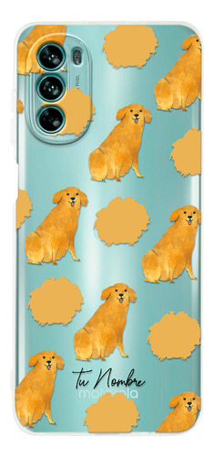 Funda Para Motorola Para Mujer Perro Golden Manchas Nombre