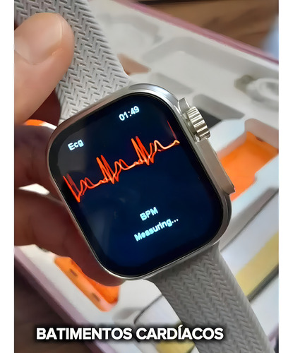 Smartwatch Feminino Smartwatch 7 Pulseiras Gold Com Carregamento Sem Fio Mede Batimentos Mede Pressão Relogio Inteligente Mede O Sono Tira Foto Atende Ligações Recebe Notificações