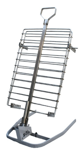 Asador Estaca Libro Emparrillado 60x40 Acero Inox 304 Sor