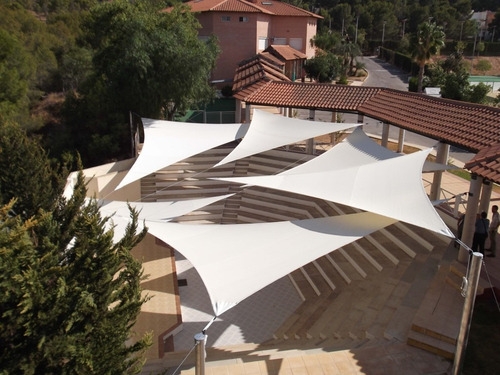 Toldo Vela De Tela Impermeable Triangular 3x3x3 Filtro Uv