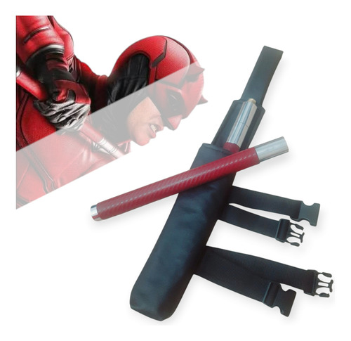 Daredevil Billy Club 3 En 1 Con Funda Portable. Negro Con Rojo Vino