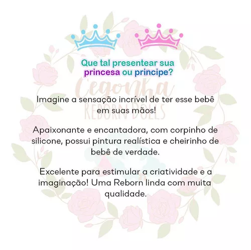 Boneca Reborn Girafinha Menina Princesa + Itens Luxo - Cegonha