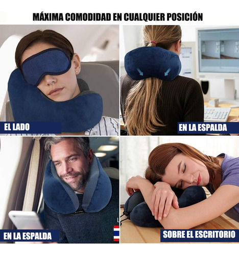 Almohada Viscoelastica Para Viaje De Cuello Soporte Cómodo