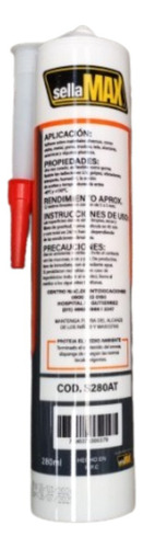 Sellador Silicona Acética Transparente 280 Ml Sellamax