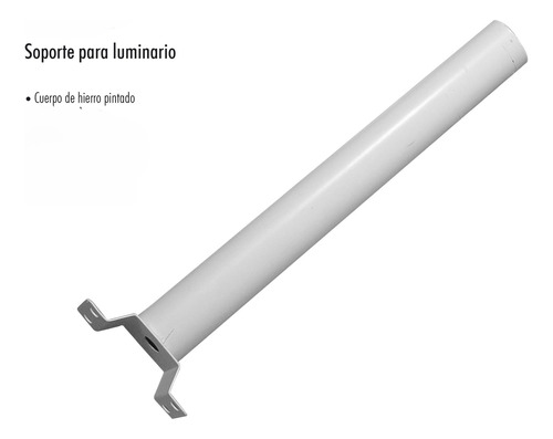 Tubo Soporte Para Luminarias De Calle 47cm, C/ 4 Taquetes Ex
