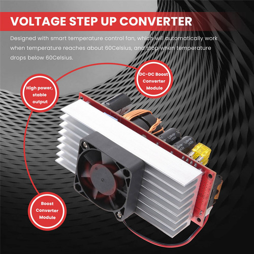 1500w 30a - Módulo Convertidor Boost 10-60 V A 12-97 V Volt-