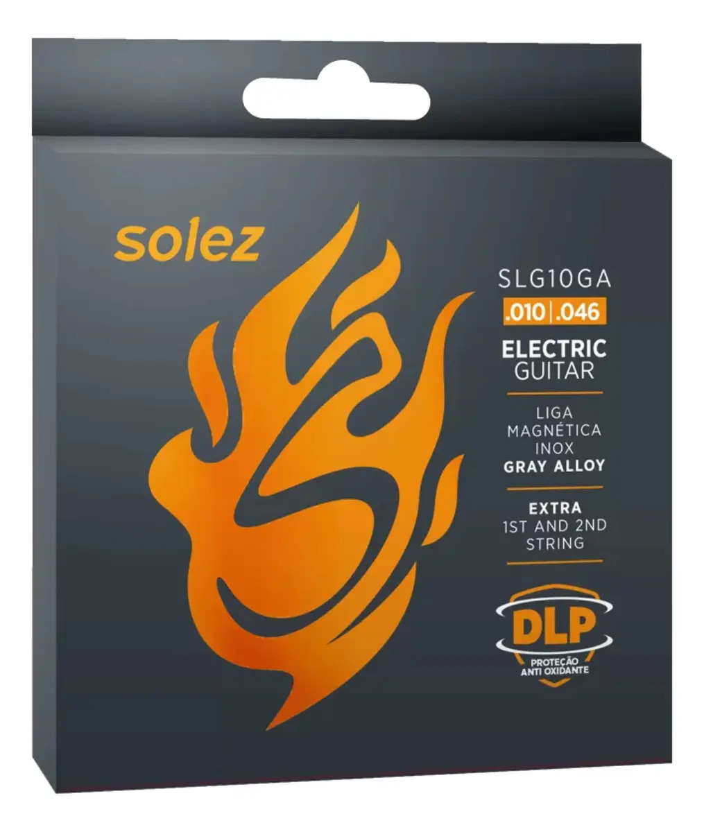 Encordoamento Guitarra Solez 010 Dlp Grey Aloy Slg10ga